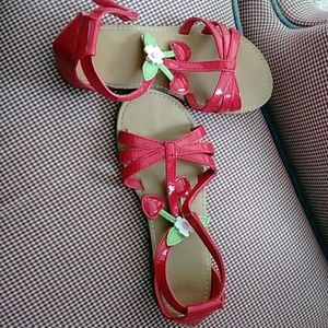 GYMBOREE Girl CHERRY Red Sandals size 13
